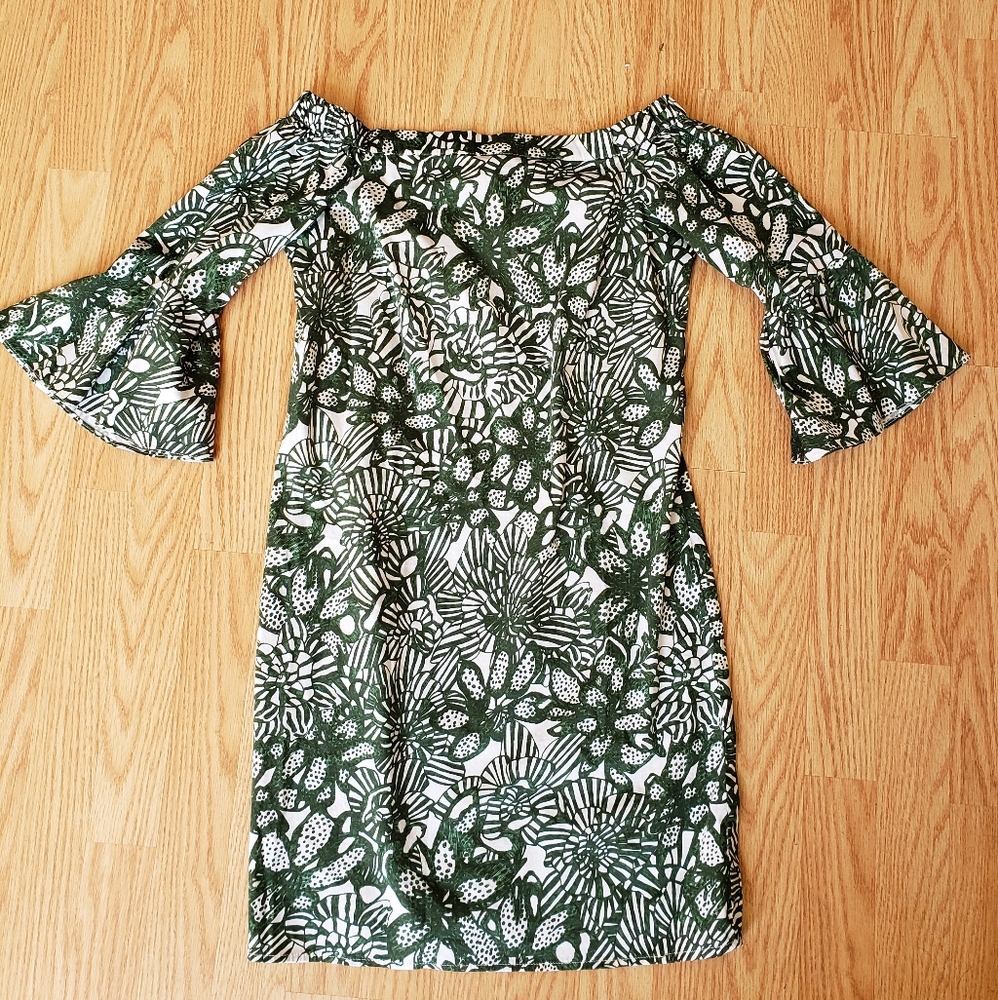 H&M Green Patterned Dress